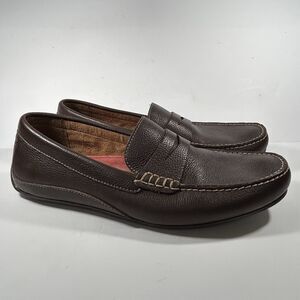Florsheim Driving Loafers Mens 12M Drivers Brown Leather Round Toe Slip On Penny